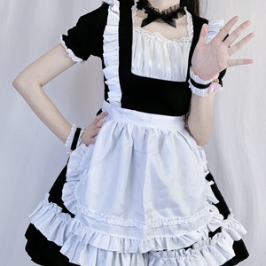 Costume de demoiselle d'honneur noir, robe de jeu de rôle Lolita classique et mignonne, en polyester, printemps 2025 - Product Image 2