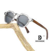 Lunettes de soleil en bois classiques faites à la main, nouvelle mode, logo personnalisé unisexe, lunettes rondes polarisées vintage de haute qualité, lunettes de soleil
