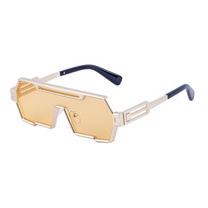 Nuevas <span class=keywords><strong>gafas</strong></span> de sol cuadradas de gran tamaño Retro de moda para <span class=keywords><strong>hombre</strong></span> UV400 Irregular Steam Punk Hip Hop Metal Shades <span class=keywords><strong>gafas</strong></span> de sol al aire libre humo - Product Image 4