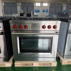 36 pouces. 5,5 Cu. Cuisinière à gaz avec four électrique, panneau Tili, 5 brûleurs italiens SABAF, relumière automatique en acier inoxydable - Product Image 5
