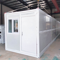 Conteneur préfabriqué personnalisé en usine pour entrepôt extérieur, atelier, jardin, abri de jardin, abri de voiture, garage, abri de maison avec porte à roulettes