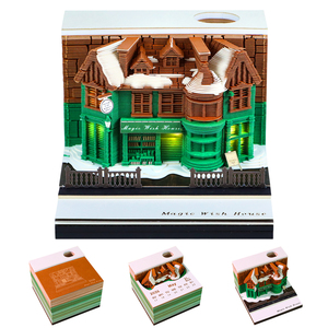 Bloc de Notas <span class=keywords><strong>Omoshiroi</strong></span> 3D, Mini Modelo de Casa, Bloc de Notas de Alta Calidad, Increíble Modelo de Papel 3D, Notas Adhesivas Artísticas 3D, Regalo para Amigos - Product Image 1