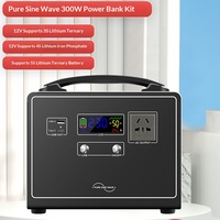 Kits d'encastrement pour alimentation portable extérieure 12V vers 220V, onduleur à onde sinusoïdale pure, boîtier de batterie externe DIY PCBA avec ventilateur de refroidissement
