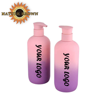 Emballage de soins capillaires en plastique recyclé écologique en gros, flacon pompe pour lotion, flacon de shampoing 150 ml, logo personnalisé