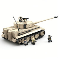 WWII Deutscher Schwerer Panzer Bausteine 1:28 Maßstab Militär-Modellbausatz Lehrreiches Montage-Spielzeug
