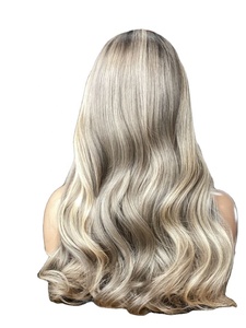 Perruque Body Wave blonde de luxe personnalisée Pelucas Naturales De Pelo Humano délié pré-plumé avec nœuds blanchis - Product Image 6
