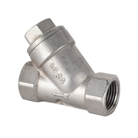 Válvula de agua con filtro de ángulo de acero inoxidable 304, 6 puntos, rosca interna, 4 puntos, válvula de rosca de tornillo de agua del grifo, tipo OEM GL11WY