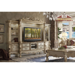 Longhao Meubels Elegant Neoklassiek Traditioneel Bed Met Verzilverd Metalen Frame En Getufd Wit Lederen Hoofdeinde - Product Image 5