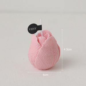 <span class=keywords><strong>Candela</strong></span> Artigianale in Cera di Soia Profumata alla Rosa, Souvenir Ecologico per San Valentino - Product Image 3