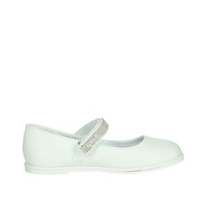 Zapatillas Planas Gaelle Junior Ballerine Blancas para Niñas con Correa de Pedrería - Product Image 4
