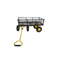 Chariot de jardin pliable en acier robuste à 4 roues, capacité de 990 lb, pour le jardin, la pelouse, les fleurs, le transport de marchandises, la plage