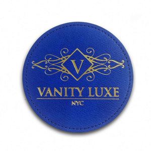 Custom Durable PU Leather Coasters-Modern Silk Screen Printed Drink Coasters for Coffee Tea & Corporate Promotional <b>Gifts</b> - Product Image 3