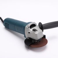 Meuleuse d'angle électrique filaire industrielle et DIY 125 mm avec interrupteur à glissière et à palette, robuste, pour le conditionnement des surfaces