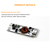 Modul Sensor Sentuh Kapasitif DC5-24V 5A dengan Lampu LED Strip untuk Lemari Pakaian, Lampu Meja, dan Lampu Sentuh dengan Fitur Peredupan