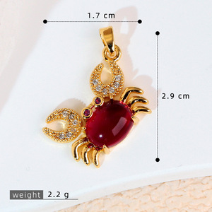 Vente chaude été océan série <span class=keywords><strong>crabe</strong></span> breloques bijoux accessoires femmes bricolage mode colliers pendentif - Product Image 6