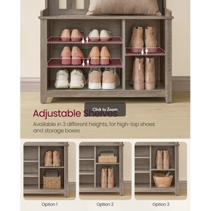 ตู้เก็บของอเนกประสงค์สำหรับทางเข้าบ้าน พร้อมราวแขวนเสื้อผ้า ตู้เก็บรองเท้า ตู้เก็บของในห้องนั่งเล่น โซลูชั่นจัดเก็บแบบครบวงจร - Product Image 3