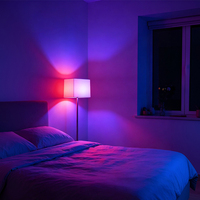Projecteur LED GU10 GU5.3 MR16 E27 E14 5W RGB avec télécommande, intensité variable, lampe à culot, éclairage d'ambiance pour hôtel, salle de jeux, éclairage COB