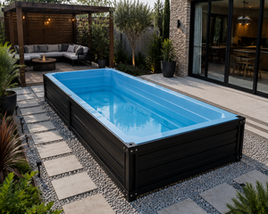 <span class=keywords><strong>Piscine</strong></span> <span class=keywords><strong>hors</strong></span> <span class=keywords><strong>sol</strong></span> rectangulaire en <span class=keywords><strong>acier</strong></span> OEM personnalisée de 8 mm pour usage domestique et commercial, durable et étanche - Product Image 1