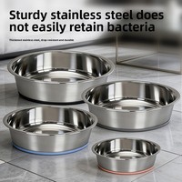 Bestseller - Gamelle classique en métal pour chien avec base antidérapante en silicone, facile à nettoyer, pour chiens et chats, modèle Y-102