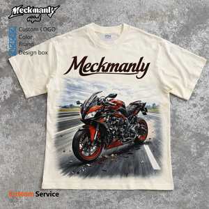 T-shirt pour homme Meckmanly 100% coton à manches courtes imprimé col rond coupe classique style décontracté - Product Image 5