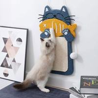 Griffoir mural pour chat de type dessin animé, griffoir en sisal sur pied, lit pour chat, jouet à suspendre avec balle, écologique et durable pour chat