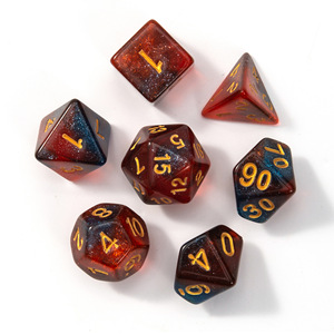 Nuevo acrílico de dos colores dragón de múltiples caras y juego de mazmorras dados 7 piezas por juego de mesa poliédrico - Product Image 6
