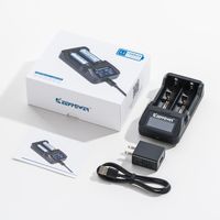 Chargeur de batterie Keeppower Li-ion USB 18650/26650/18500/16650/16340/14500/10440 L2 PLUS avec écran LCD et éclairage LED, certifié CE