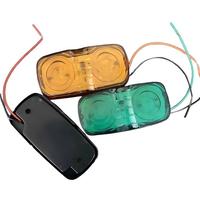 Feu de position latéral LED étanche IP67, double couleur ambre/rouge, lampe de dégagement rectangulaire, clignotants pour camion et remorque