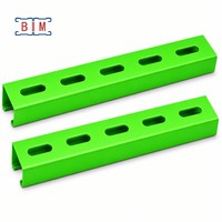 Perfil de Canal Ranurado HDG Sin Aleación 41x41 Estándar GB ASTM, Tipo C, Unistrut, Unicanal, Longitud Personalizada, Ingeniería Municipal