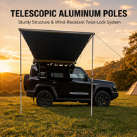 Auvent de voiture rétractable en ABS imperméable, directement de l'usine, adapté aux camping-cars et aux véhicules tout-terrain, universel pour le camping hors route
