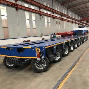 Équipement lourd largement utilisé Lowbed 30 essieux transport de navires 500 tonnes semi-remorque modulaire à pont bas - Product Image 3