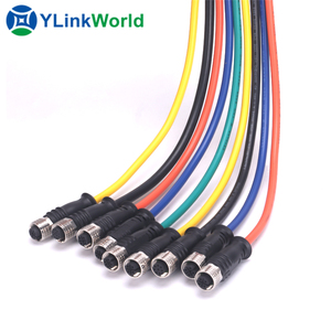 M12 <strong>Connector</strong> <strong>3</strong> 4 5 6 8 12 17 Pin Female Male Cable 3pin 4pin 5pin 6pin 8pin 12pin 17pin PCB Panel Mount Connectors - Product Image 3