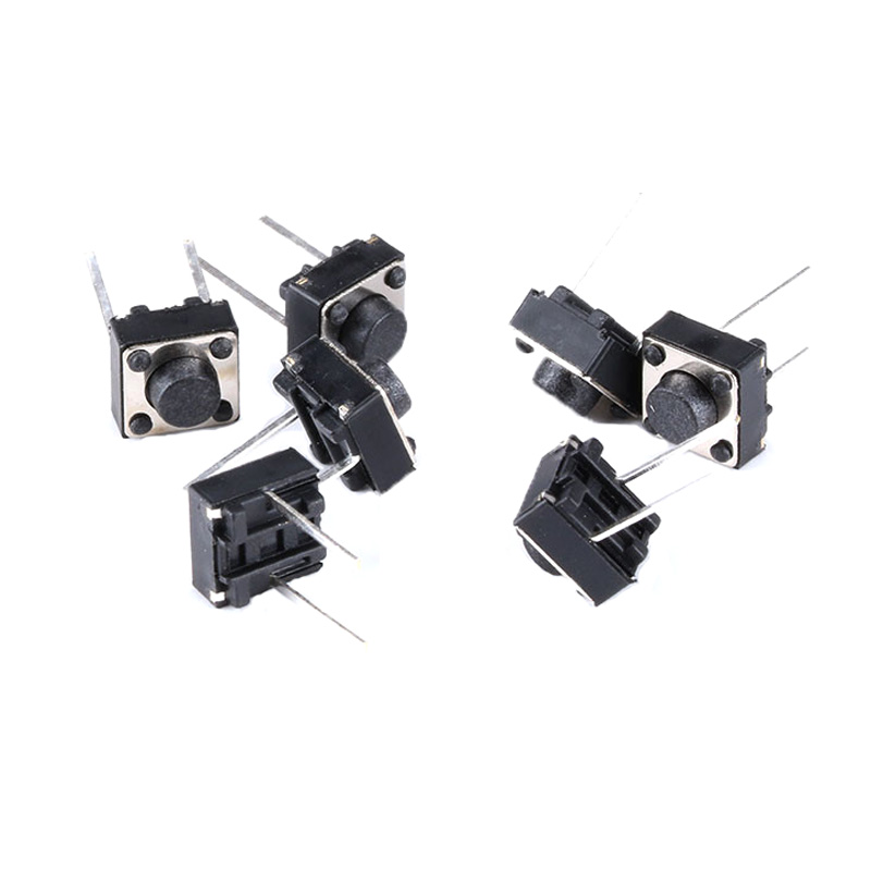 Тактильный переключатель, мгновенный тактовый переключатель 6x6x4,5 мм, средний штифт, 2 контакта, 13,5 мм Тактильные кнопочные переключатели