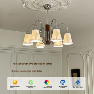 Lustre LED en métal avec abat-jour en céramique, style <span class=keywords><strong>teck</strong></span>/noir, spectre complet, gradation progressive, protection des yeux, luminaire suspendu pour salle à manger - Product Image 2