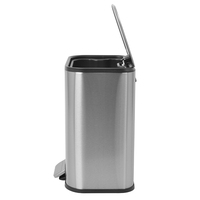 Poubelle en acier inoxydable pour hôtel de grande capacité 5l Poubelle à pédale en métal imprimé personnalisé