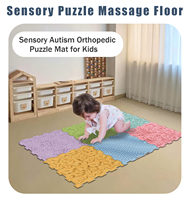 Tapis de sol anti-dérapant Puzzle sensoriel Tapis de jeu de massage carré pour enfants et adultes Équipement d'entraînement à l'intégration sensorielle