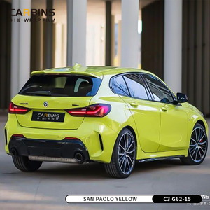 Pellicola per Wrapping Auto di Alta Gamma CARBINS, Rotolo in PET Giallo San <span class=keywords><strong>Paolo</strong></span>, Vinile per Wrapping Senza Bolle d'Aria 1,52*18M - Product Image 1