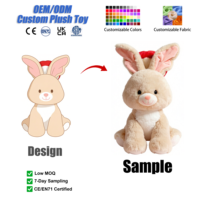 Peluche Lapin Personnalisable Mignonne en Coton PP Ultra Doux pour Décoration de Chambre Vente en Gros OEM