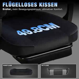 Silla Gamer Ergonómica de Tela Negra con Respaldo Alto, para Computadora, Videojuegos, Carreras, con Reposapiés, Directo de Fábrica, Económica - Product Image 2