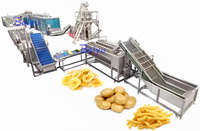 Commerciële apparatuur voor het maken van aardappelchips (220V, 380V, 460V) voor dunne, knapperige aardappelchips met automatisch frituursysteem en smaakverrijking.