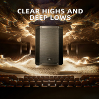 Haut-parleur pleine gamme en plastique alimenté Leon Audio 12 pouces 500W avec DSP et streaming Bluetooth