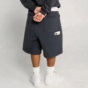 Short de <span class=keywords><strong>vélo</strong></span> pour hommes de haute qualité conception personnalisée poids lourd Baggy course sueurs pantalons courts été <span class=keywords><strong>français</strong></span> éponge solide teint uni - Product Image 1