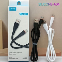 Câble USB Type-C en silicone liquide 120W 6A à charge rapide PD pour SAMSUNG et ordinateur, câble de données pour téléphone portable