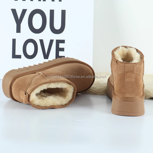 Botas Planas de Invierno para Mujer, Personalizables, con Exterior de Piel de Oveja y Vacuno, Entresuela de Fibra, Cálidas y Antideslizantes - Product Image 2
