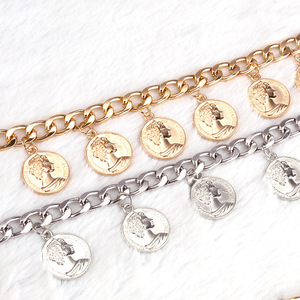 จี้เหรียญรูปภาพสไตล์เรโทร สร้อยคอเงินแท้แบบทิเบต สร้อยคาดเอวหลายชั้นสำหรับผู้หญิง สวมใส่ได้ทุกวัน - Product Image 4