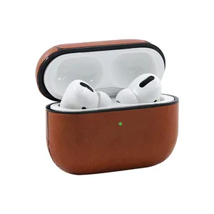 带包装的皮革耳机案例贝壳耳机皮肤为 airpods pro 1 和 2 3 案例