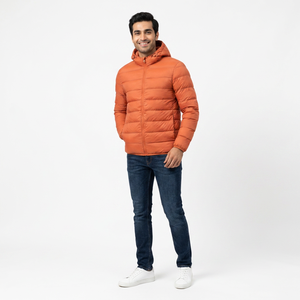Veste matelassée légère pour homme en toile épaisse et chaude d'hiver, contraste de couleurs, style streetwear, séchage rapide, respirante - Product Image 1