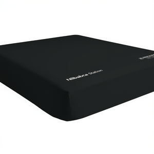 Sábana Ajustable 100% Algodón Negra 140x190 Cm Para Cama Francesa - Product Image 3