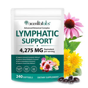 Acentiallabs bitkisel özü doğal lenfatik drenaj takviyeleri kadınlar için yumuşak kapsüller erkekler metabolik destek - Product Image 1