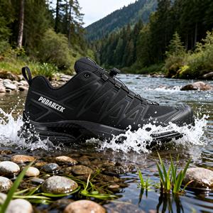 Scarpe da Trekking e Montagna per Uomo Personalizzate OEM di Alta Qualità in Tessuto Traspirante e Resistente - Product Image 5